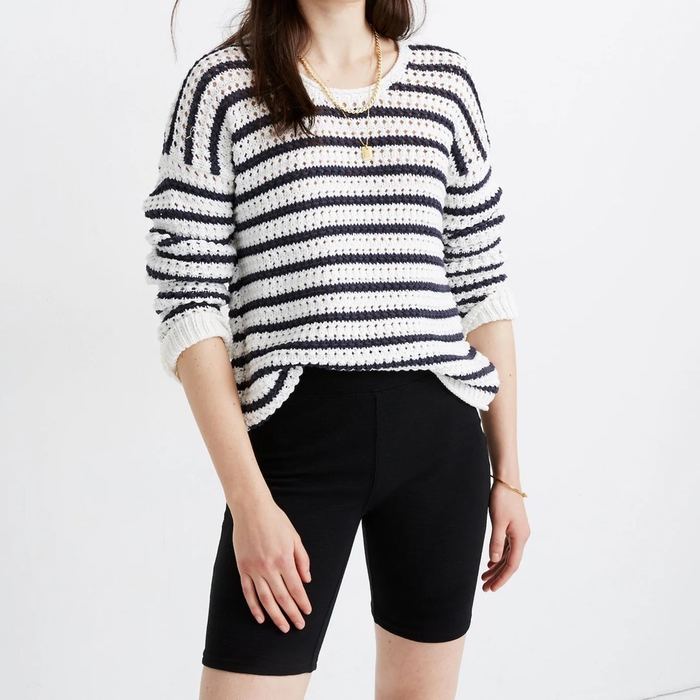 Madewell Ottoman Jacquard Biker Shorts